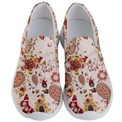 Red Floral Baatik Print Red Floral Baatik Print Men s Lightweight Slip Ons by designsbymallika