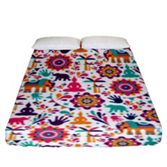 Indian Love Fitted Sheet (King Size)