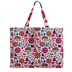 Indian Love Zipper Mini Tote Bag by designsbymallika