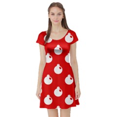 Christmas 007 Large Short Sleeve Skater Dress