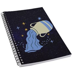 Aquarius Horoscope Astrology Zodiac 5 5  X 8 5  Notebook by Mariart