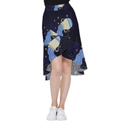 Aquarius Horoscope Astrology Zodiac Frill Hi Low Chiffon Skirt