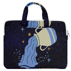 Aquarius Horoscope Astrology Zodiac Double Pocket Laptop Bag