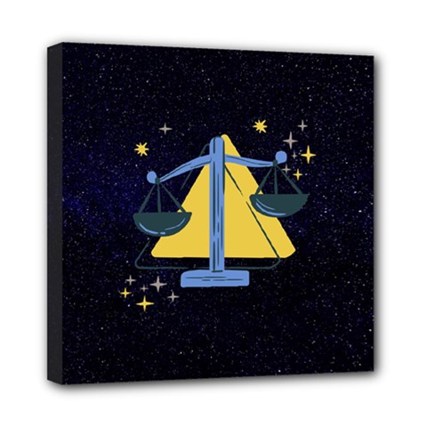 Horoscope Libra Astrology Zodiac Mini Canvas 8  X 8  (stretched)