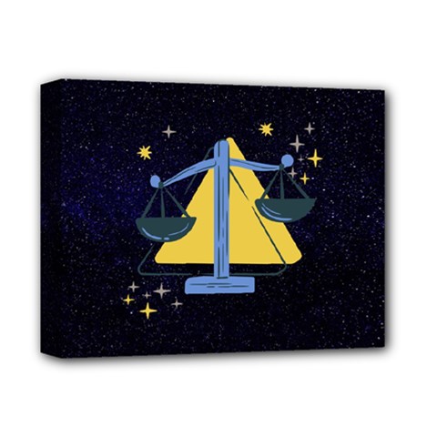 Horoscope Libra Astrology Zodiac Deluxe Canvas 14  X 11  (stretched)