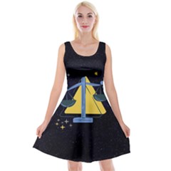 Horoscope Libra Astrology Zodiac Reversible Velvet Sleeveless Dress