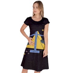 Horoscope Libra Astrology Zodiac Classic Short Sleeve Dress by Mariart