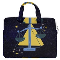 Horoscope Libra Astrology Zodiac Double Pocket Laptop Bag