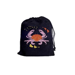 Zodiac Cancer Horoscope Astrology Symbol Drawstring Pouch (medium) by Alisyart