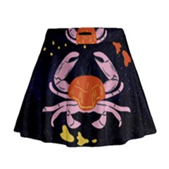 Zodiac Cancer Horoscope Astrology Symbol Mini Flare Skirt