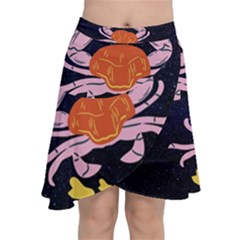 Zodiac Cancer Horoscope Astrology Symbol Chiffon Wrap Front Skirt