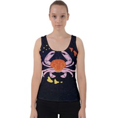 Zodiac Cancer Horoscope Astrology Symbol Velvet Tank Top by Alisyart