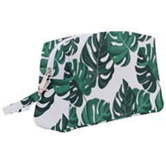 Illustrations Monstera Leafes Wristlet Pouch Bag (large) by Alisyart