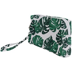 Illustrations Monstera Leafes Wristlet Pouch Bag (small) by Alisyart