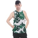 Illustrations Monstera Leafes Men s Sleeveless Hoodie View1