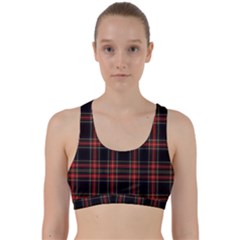 Stewart Black Tartan Back Weave Sports Bra by impacteesstreetwearfour