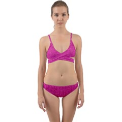 Pink Denim Design  Wrap Around Bikini Set by ArtsyWishy