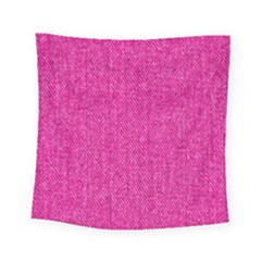 Pink Denim Design  Square Tapestry (small) by ArtsyWishy
