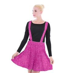 Pink Denim Design  Suspender Skater Skirt by ArtsyWishy