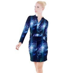 The Galaxy Button Long Sleeve Dress by ArtsyWishy