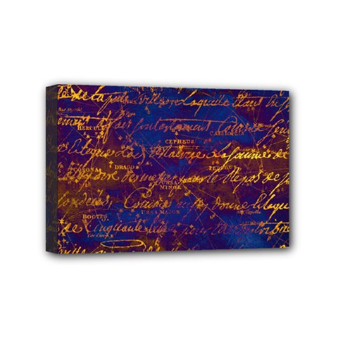 Majestic Purple And Gold Design Mini Canvas 6  X 4  (stretched) by ArtsyWishy