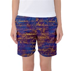 Majestic Purple And Gold Design Women s Basketball Shorts by ArtsyWishy