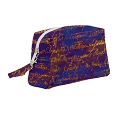 Majestic Purple And Gold Design Wristlet Pouch Bag (medium) by ArtsyWishy