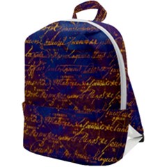 Majestic Purple And Gold Design Zip Up Backpack by ArtsyWishy