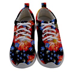 Orange And Blue Chamomiles Design Athletic Shoes by ArtsyWishy