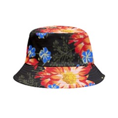 Orange And Blue Chamomiles Design Bucket Hat by ArtsyWishy