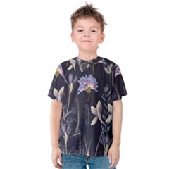 Butterflies and Flowers Painting Kids  Cotton Tee