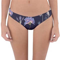 Butterflies and Flowers Painting Reversible Hipster Bikini Bottoms