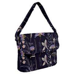 Butterflies And Flowers Painting Buckle Messenger Bag by ArtsyWishy