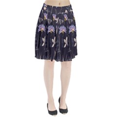 Butterflies and Flowers Painting Pleated Skirt