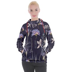 Butterflies And Flowers Painting Women s Hooded Pullover by ArtsyWishy
