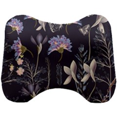 Butterflies and Flowers Painting Head Support Cushion