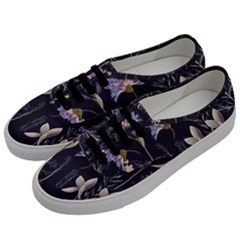 Butterflies And Flowers Painting Men s Classic Low Top Sneakers by ArtsyWishy