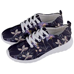 Butterflies and Flowers Painting Men s Lightweight Sports Shoes