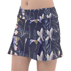 Butterflies and Flowers Painting Tennis Skorts