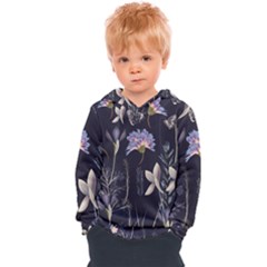 Butterflies And Flowers Painting Kids  Overhead Hoodie by ArtsyWishy