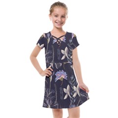 Butterflies and Flowers Painting Kids  Cross Web Dress