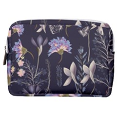 Butterflies and Flowers Painting Make Up Pouch (Medium)