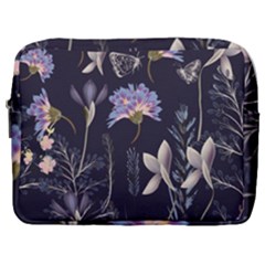 Butterflies and Flowers Painting Make Up Pouch (Large)