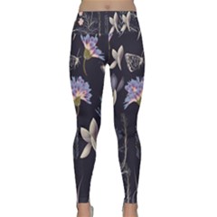 Butterflies and Flowers Painting Lightweight Velour Classic Yoga Leggings