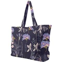 Butterflies and Flowers Painting Simple Shoulder Bag