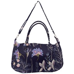 Butterflies and Flowers Painting Removal Strap Handbag