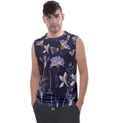 Butterflies and Flowers Painting Men s Regular Tank Top