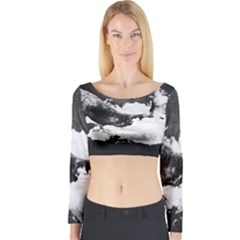 Whale Dream Long Sleeve Crop Top by goljakoff
