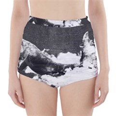 Whale Dream High-waisted Bikini Bottoms by goljakoff