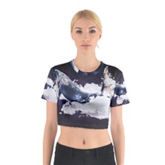 Blue Whale Dream Cotton Crop Top by goljakoff